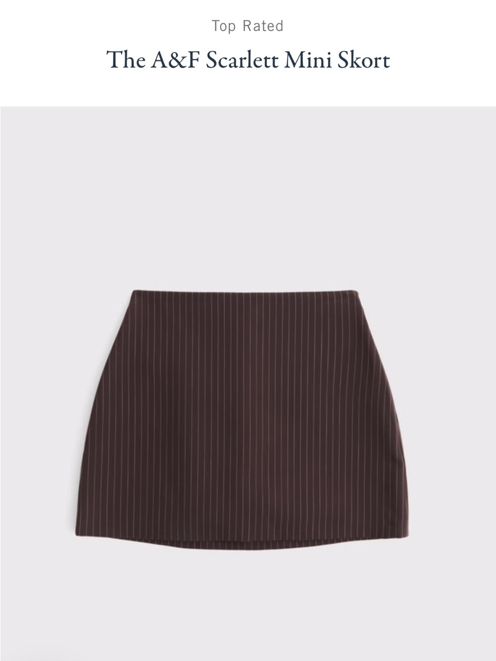 Abercrombie & Fitch Brown Scarlett Mini Skort
